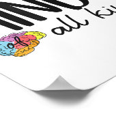 Kleurrijke Neurodiversiteit Autisme Vieren Gedacht Poster (Hoek)