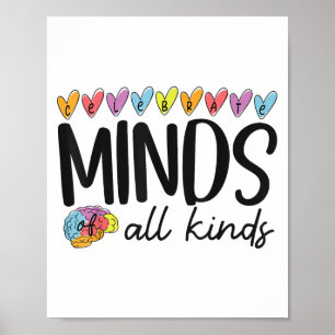 Kleurrijke Neurodiversiteit Autisme Vieren Gedacht Poster
