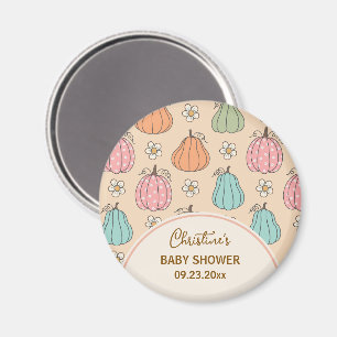 Kleurrijke Neutral Pumpkin Pattern Baby shower gun Magneet
