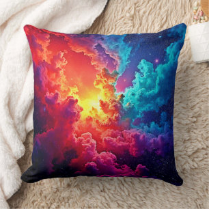 Kleurrijke Nevelkunst: Kosmische Kleur Kussen