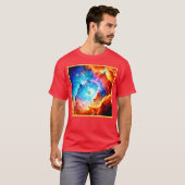 Kleurrijke nevelkunst verkennen t-shirt (Voorkant volledig)