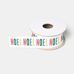Kleurrijke Noel Christelijke Kerstmis Grosgrain Lint