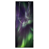 Kleurrijke noordelijke lichten wijn cadeautas (Achterkant)