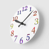 kleurrijke nummers muur klok (Hoek)