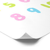 Kleurrijke nummers voor kinderen poster (Hoek)