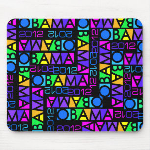 Kleurrijke Obama 2012 mousepad Muismat