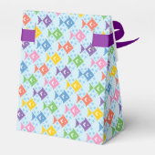 Kleurrijke oceaan vis patroon bedankdoosjes (Achterkant)