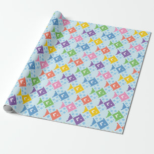 Kleurrijke oceaan vis patroon cadeaupapier