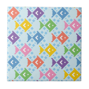 Kleurrijke oceaan vis patroon tegeltje