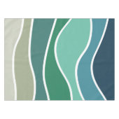 Kleurrijke oceaangolven tafelkleed (Voorkant (Horizontaal))