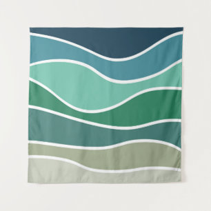 Kleurrijke oceaangolven wandkleed