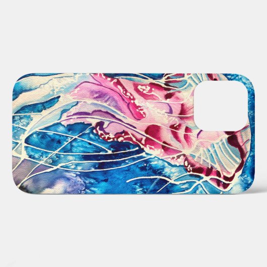 Kleurrijke oceaankunst waterverf Case-Mate iPhone case (Achterkant (horizontaal))
