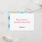 Kleurrijke Ocean Fish Pattern Wenskaart Kaart (Voorkant / Achterkant in situ)