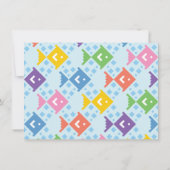 Kleurrijke Ocean Fish Pattern Wenskaart Kaart (Achterkant)