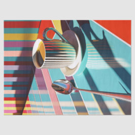 Kleurrijke Ochtendkoffie, Diner ontwerp Tissuepapier