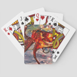 Kleurrijke octopus-speelkaarten pokerkaarten