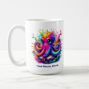 Kleurrijke Octopus Splash Koffiemok