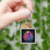 Kleurrijke Octopus Splash Sleutelhanger (Hand)