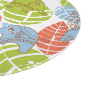 Kleurrijke Oerwoud Elephants Snijplank (Hoek)