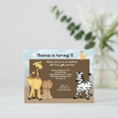 Kleurrijke Oerwouden uitnodiging (Staand voorkant)