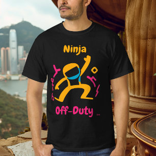 Kleurrijke Off-Duty Ninja Grafische pop art neon s T-shirt