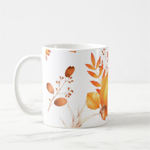 Kleurrijke oktober pompoenen herfstpatroon koffiemok