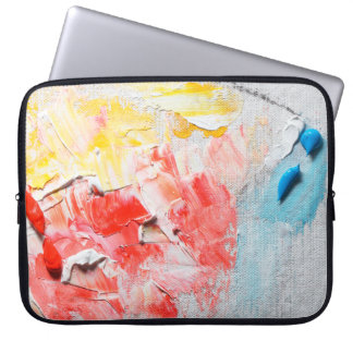 kleurrijke olieverf op canvasverf, penseel, lijn,  laptop sleeve