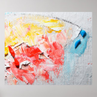 kleurrijke olieverf op canvasverf, penseel, lijn,  poster