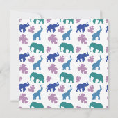 Kleurrijke olifant bedankkaart - kaart (Achterkant)