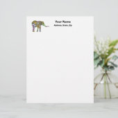 kleurrijke olifant briefhoofd ontwerp (Staand voorkant)