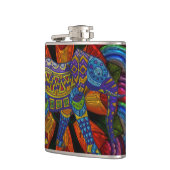 Kleurrijke  olifant en Mandala Heupfles (Links)