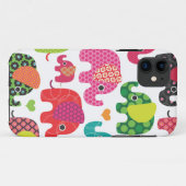 Kleurrijke olifant kinder patroonbehuizing Case-Mate iPhone case (Achterkant (horizontaal))