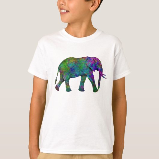 kleurrijke olifant t-shirt (Voorkant)
