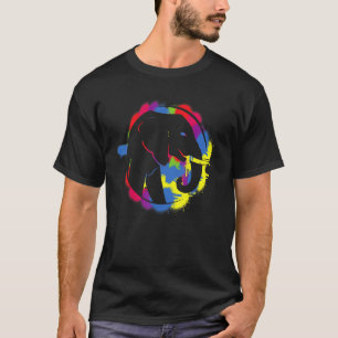 Kleurrijke olifant Wilde natuur Wilde dieren T-shirt