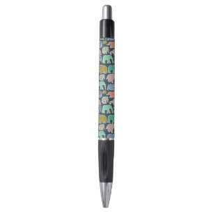 kleurrijke olifanten, patroon van olifanten, zigza pen