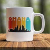 Kleurrijke Omaha Nebraska Retro Sunset Koffiemok