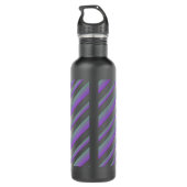 Kleurrijke ombré Script Name Stripes Waterfles (Achterkant)