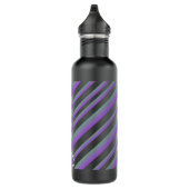 Kleurrijke ombré Script Name Stripes Waterfles (Rechts)