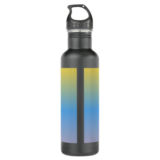 Kleurrijke Ombré scriptnaam Waterfles (Achterkant)