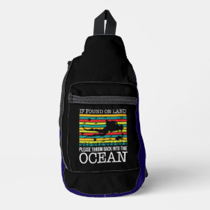 Kleurrijke onderwater verkenning met scuba duiker sling bag