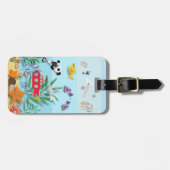 Kleurrijke onderwaterscène bagagelabel (Voorkant horizontaal)