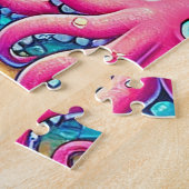 Kleurrijke onderwaterscène met speels Zee Legpuzzel (Zijkant)