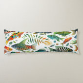 Kleurrijke onderwaterviskunst lichaamskussen (Achterkant)