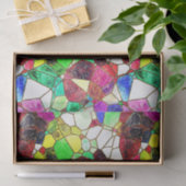 Kleurrijke ontkoppeling van het Glas in lood Tissuepapier (Geschenk)