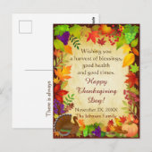 Kleurrijke oogst met Thanksgiving Briefkaart (Voorkant / Achterkant)
