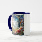 Kleurrijke Openbaring Schrift Glas in lood Bloemen Mok (Voorkant links)