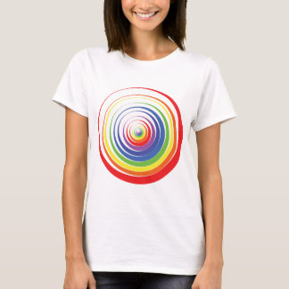 Kleurrijke optische cirkels t-shirt