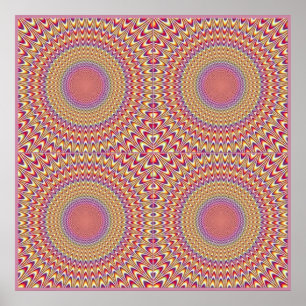 Kleurrijke optische illusie - Oogmerk Poster