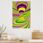 kleurrijke optische illusie poster (Keuken)