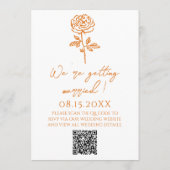 Kleurrijke Oranje Handgetekende Bloemencode QR Cod Kaart (Achterkant)